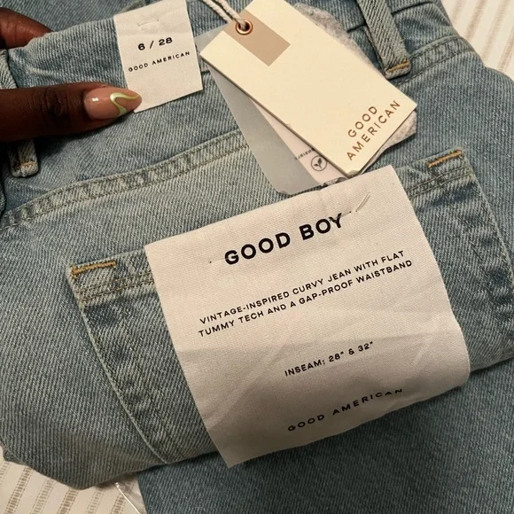 NWT Good American Good Boy Blue802 - Picture 7 of 10